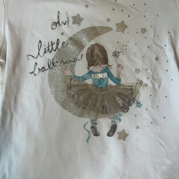 Mayoral Little Ballerina Tulle Detail Long Sleeve Tee - Picture 3 of 5